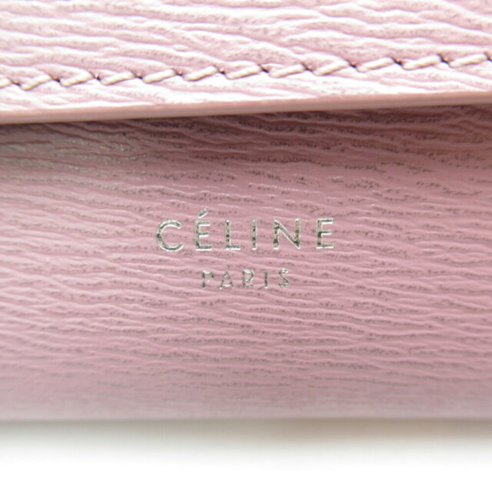 Celine Flap Multi Function Tri Fold Wallet Purple… - image 6